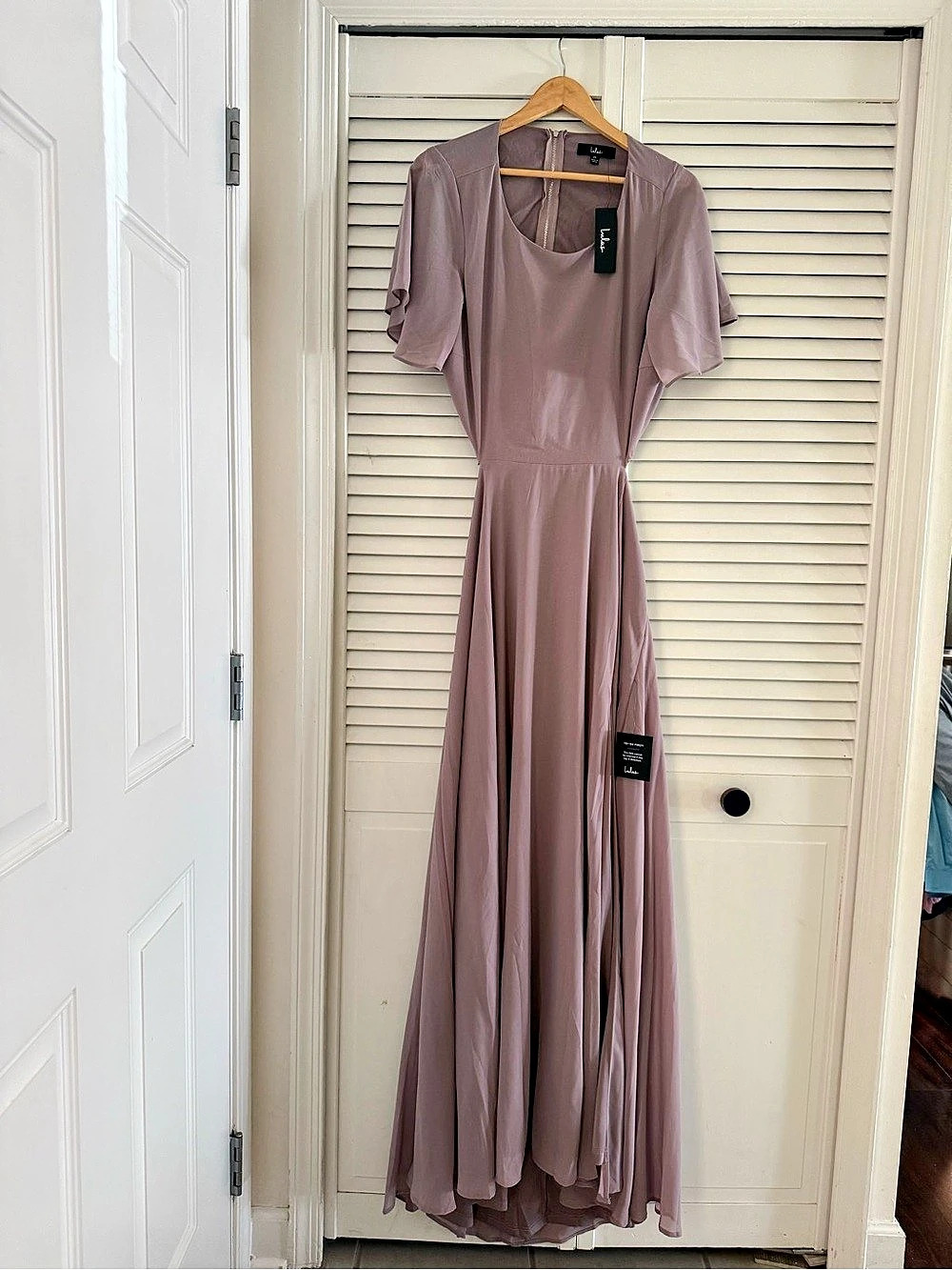 Lulus Garden Bliss Dusty Lavender Cutout Maxi Dress - NWT